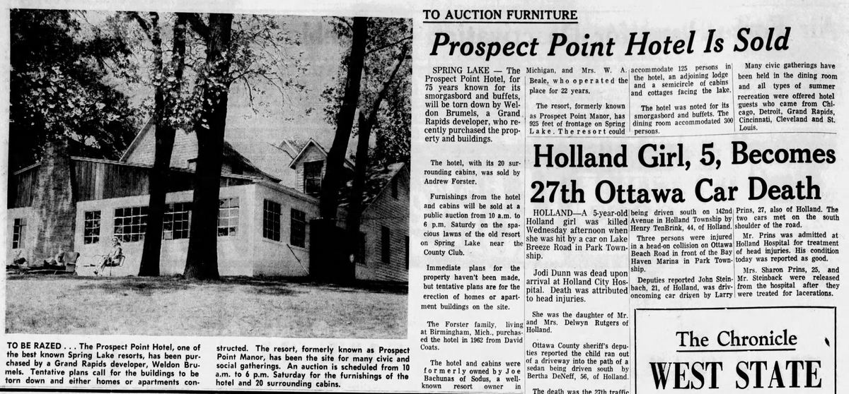 Prospect Point - Sept 1968 Hotel Is Sold